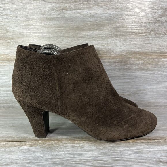 BCB Generation BCBG Women’s Dianah Oak Brushed Python Print Ankle Boots Size 10 - Picture 3 of 9